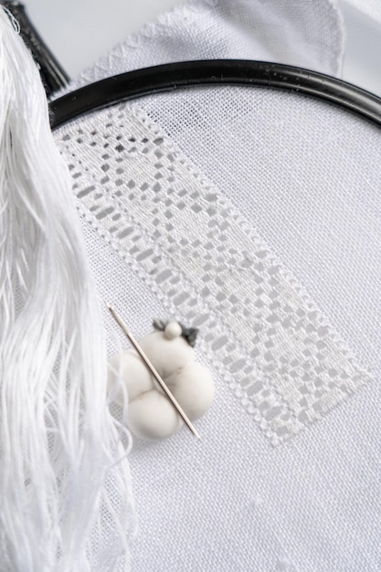 Ręczny haft na płótnie